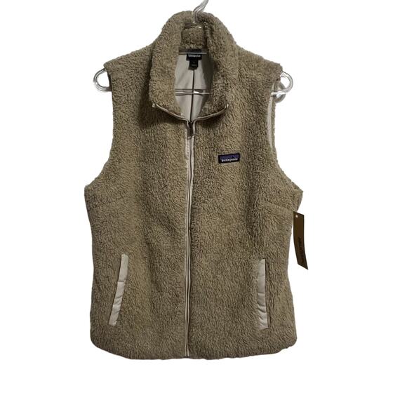 Patagonia Tops - Patagonia Los Gatos El Cap Khaki Full Zip Deep Pile Fleece Vest Large